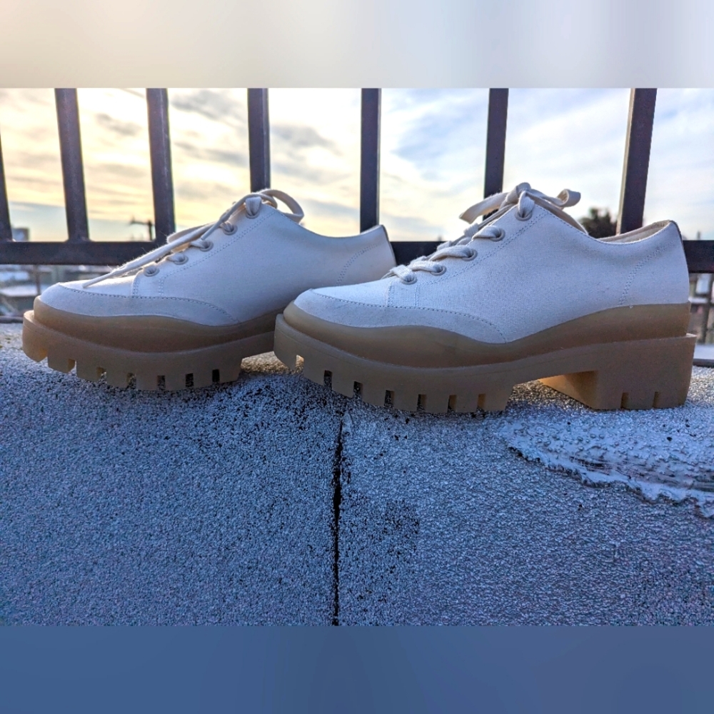 Vionic Erzie Cream Lug Platform Oxford Sneakers 8.5